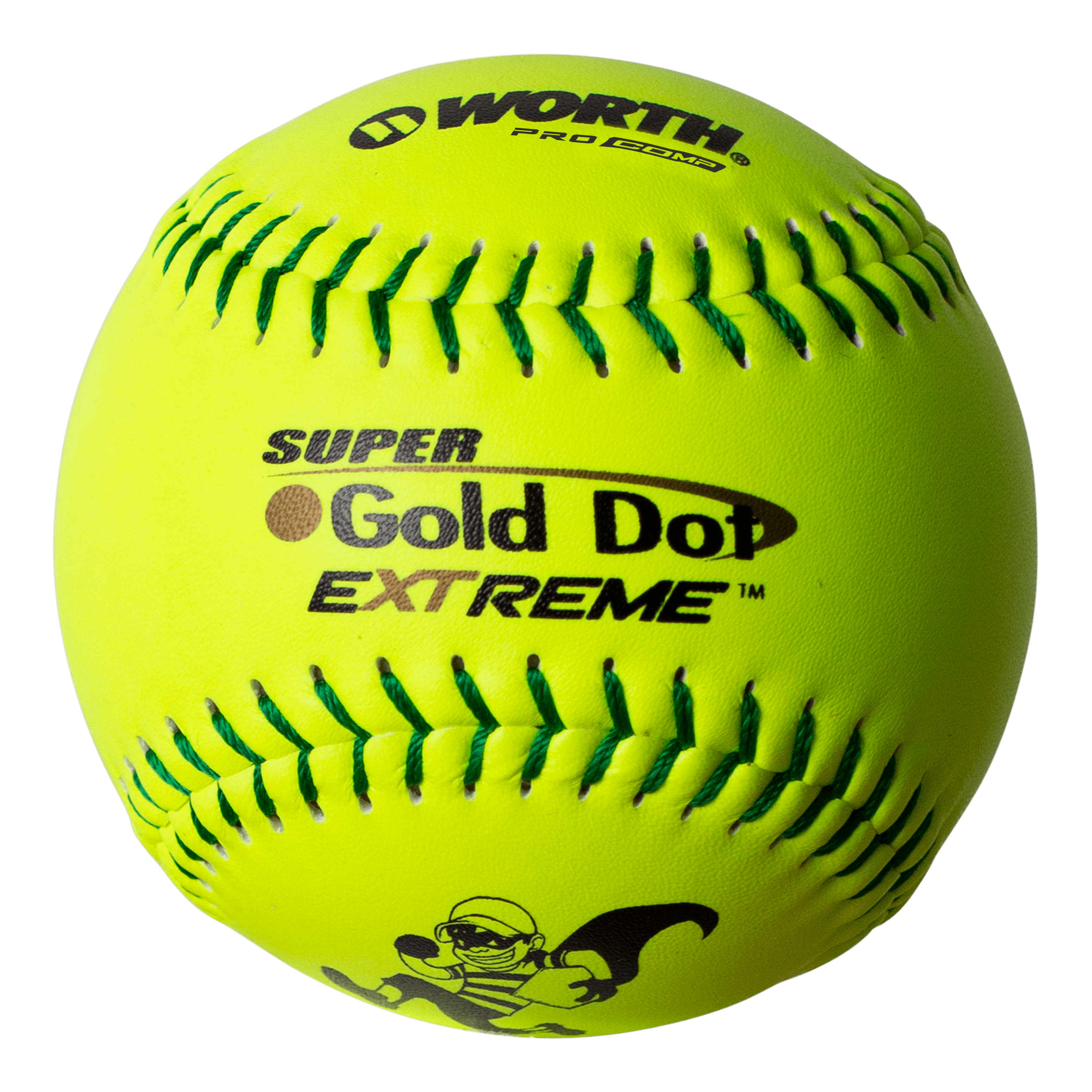 High-Quality Worth Super Gold Dot Extreme 44/400 ISA 12″ Slowpitch Softballs – IS44CY