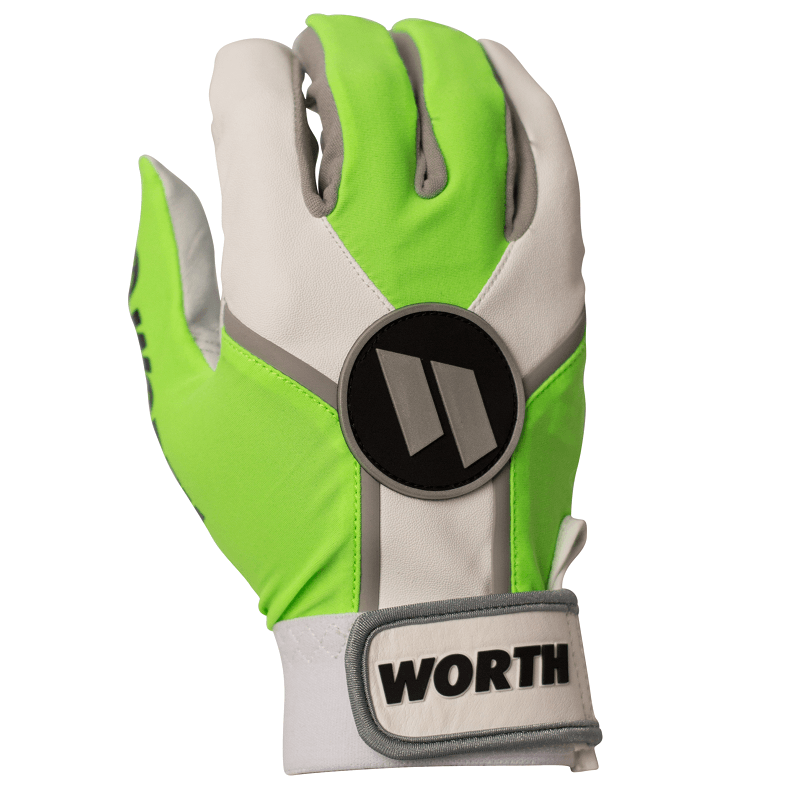 High-Quality Worth Team Batting Gloves (Green)